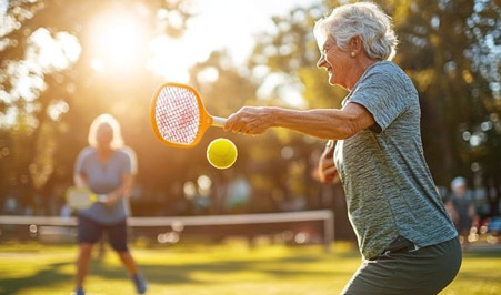 Susan playing pickleball pain-free